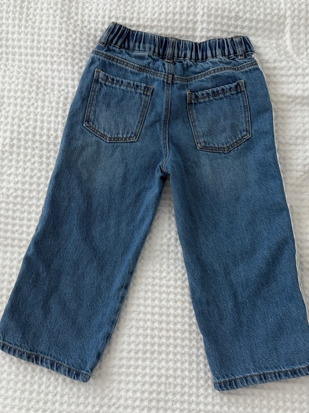 Zara Toddler Girl Wide Leg Jeans With Lace Side Trim 4T - Picture 3 of 4